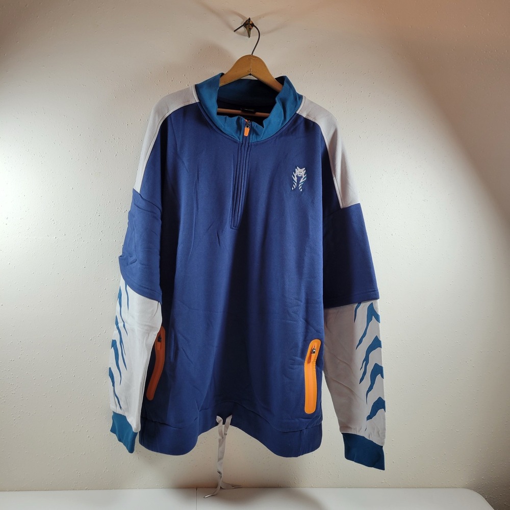 NWTOur Universe Star War Ahsoka Tano 1/4 Zip Pullover 3X Blue Fulcrum Sweatshirt
